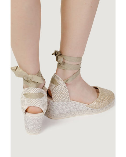 Espadrilles Gray Cotton High Heel Pumps