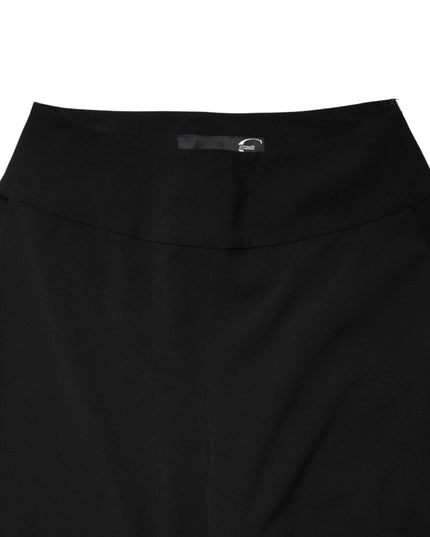 Just Cavalli Black High Waist Straight Trouser Formal Pants