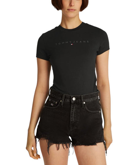 Tommy Hilfiger Jeans Black Cotton T-Shirt