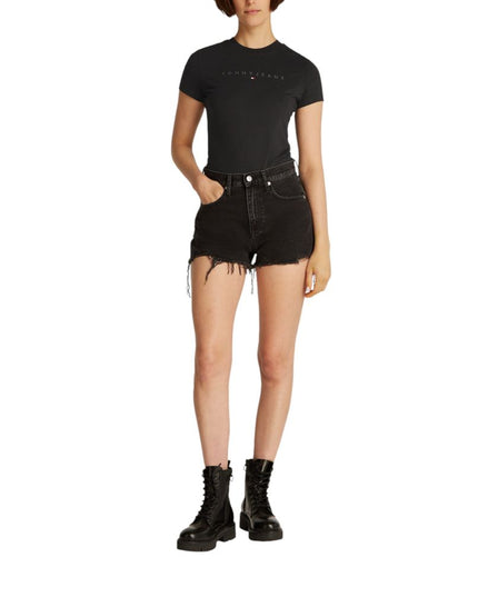 Tommy Hilfiger Jeans Black Cotton T-Shirt