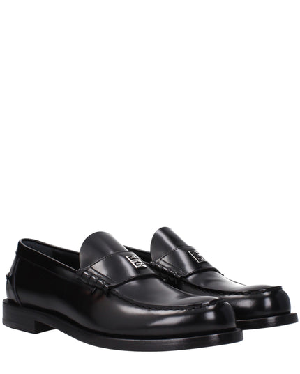 Givenchy Black Leather Slip-On Loafers