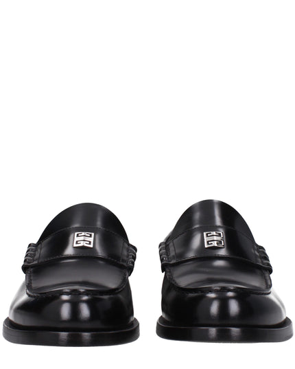 Givenchy Black Leather Slip-On Loafers