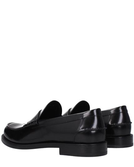 Givenchy Black Leather Slip-On Loafers