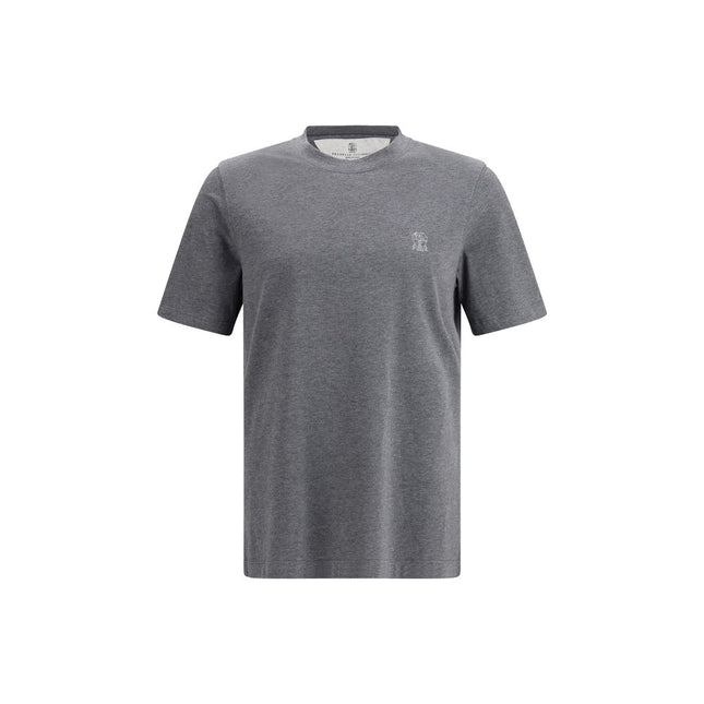Brunello Cucinelli Gray Cotton T-Shirt