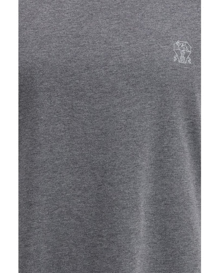 Brunello Cucinelli Gray Cotton T-Shirt
