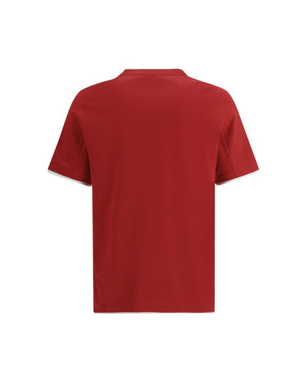 Brunello Cucinelli Red Cotton T-Shirt