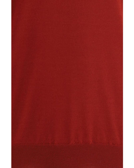 Brunello Cucinelli Red Fleece Wool Sweatshirt