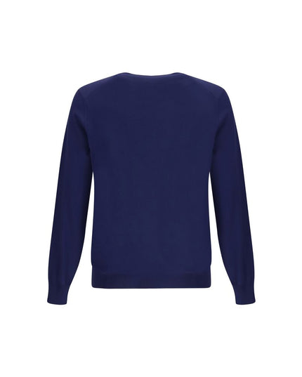 Brunello Cucinelli Blue Fleece Wool Sweatshirt