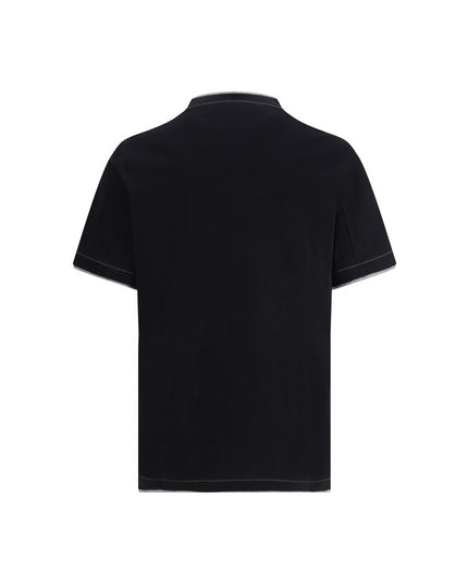 Brunello Cucinelli Black Cotton T-Shirt