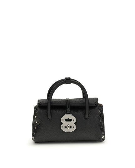 Zanellato Black Calf Leather Bos Taurus Handbag