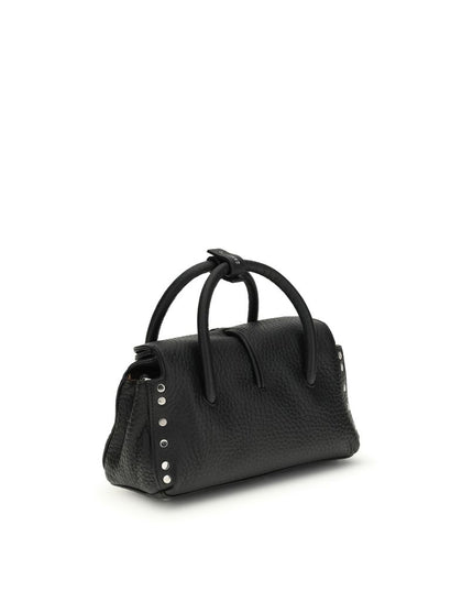 Zanellato Black Calf Leather Bos Taurus Handbag