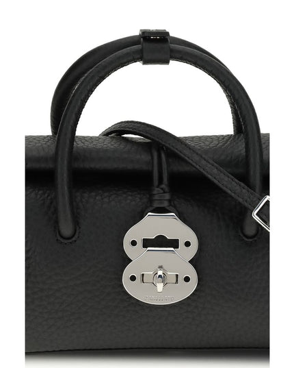 Zanellato Black Calf Leather Bos Taurus Handbag