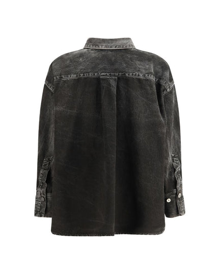 The Attico Black Denim Shirt