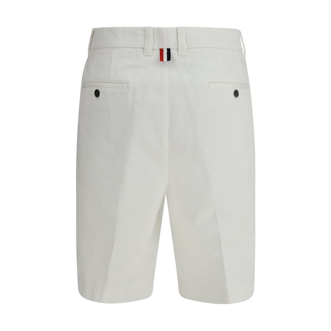 Thom Browne White Polyester Bermuda Shorts