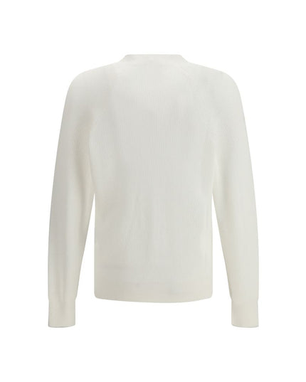 Brunello Cucinelli White Cotton Cardigan