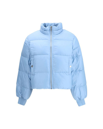 Ganni Light Blue Nylon Coat