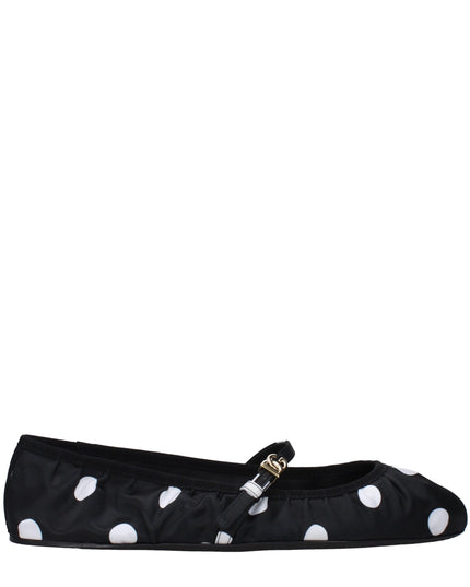 Dolce & Gabbana Black Fabric Ballet Flats