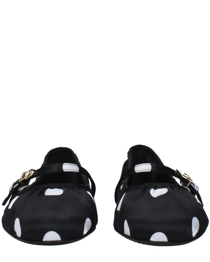 Dolce & Gabbana Black Fabric Ballet Flats