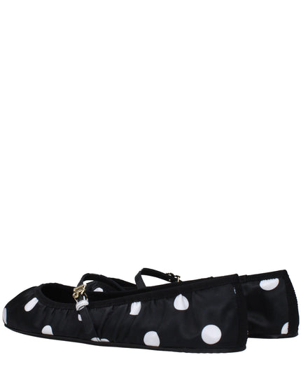 Dolce & Gabbana Black Fabric Ballet Flats