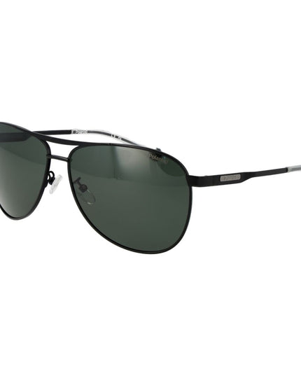 Polaroid Black Stainless Steel Sunglasses