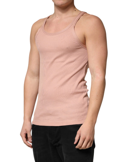 Dolce & Gabbana Pink Sleeveless Round Neck Tank Top  T-shirt