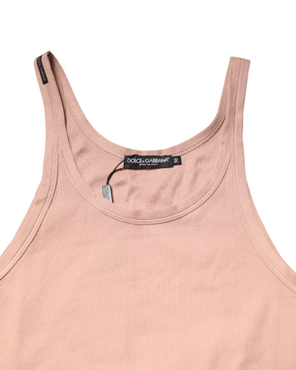 Dolce & Gabbana Pink Sleeveless Round Neck Tank Top  T-shirt