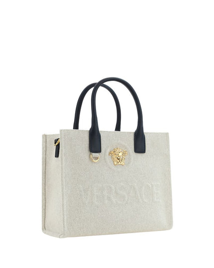 Versace Cream Cotton Shoulder Bag