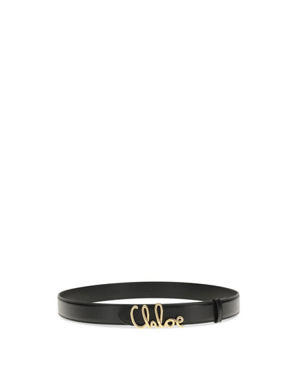 Chloé Black Calf Leather Bos Taurus Belt