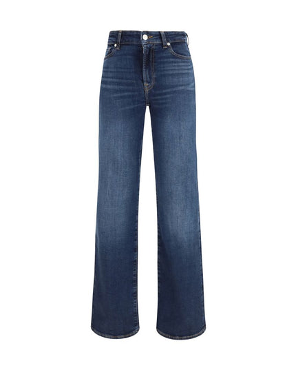 7FOR Blue Cotton Bootcut Jeans