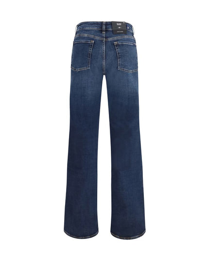 7FOR Blue Cotton Bootcut Jeans