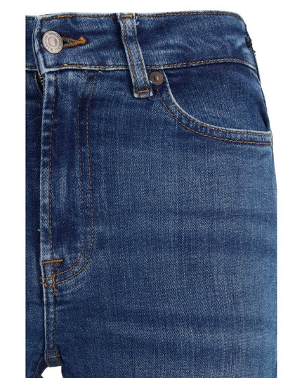 7FOR Blue Cotton Bootcut Jeans