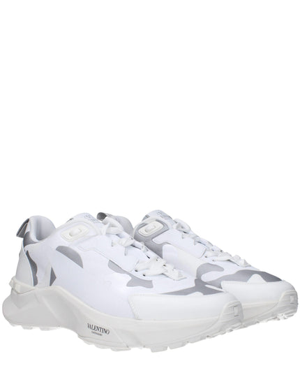 Valentino Garavani White Fabric Athletic Sneakers
