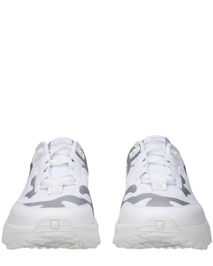 Valentino Garavani White Fabric Athletic Sneakers