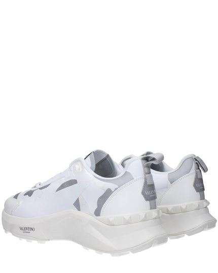 Valentino Garavani White Fabric Athletic Sneakers