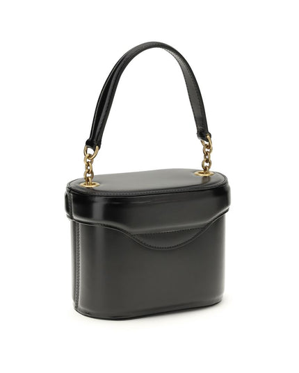 Valentino Garavani Black Calf Leather Bos Taurus Shoulder Bag