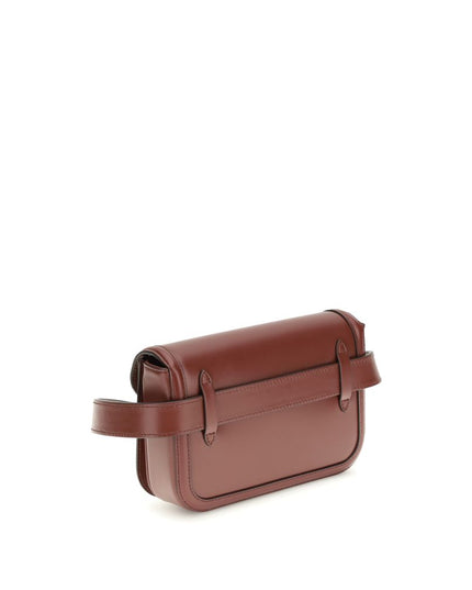 Valentino Garavani Bordeaux Calf Leather Bos Taurus Shoulder Bag