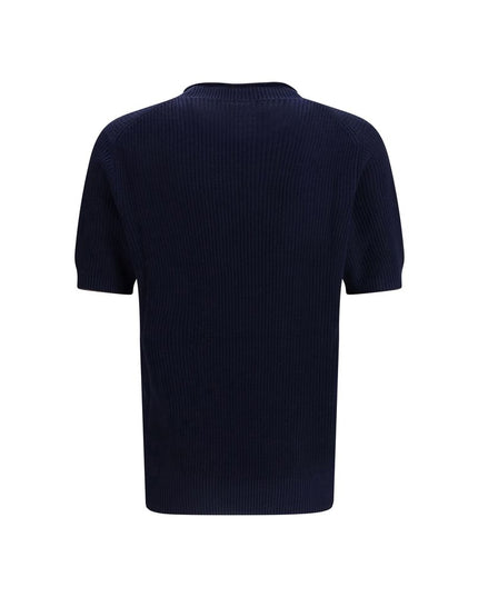 Brunello Cucinelli Blue Linen T-Shirt
