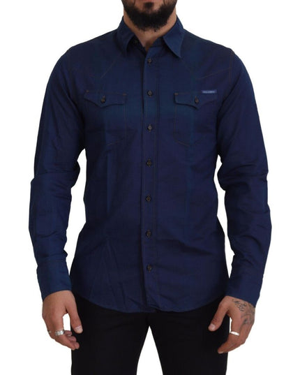 Dolce & Gabbana Blue Denim Shirt