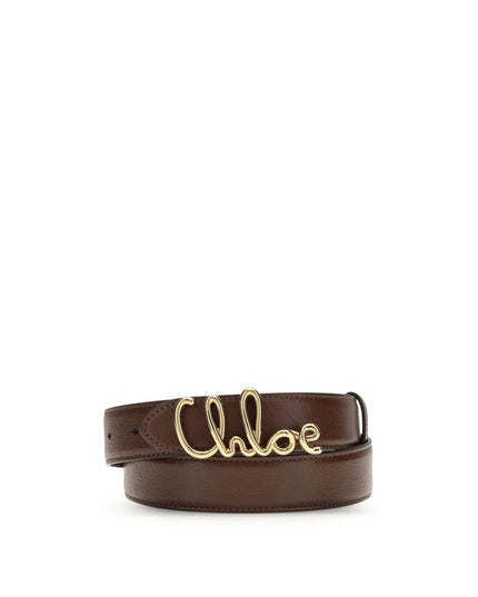 Chloé Brown Calf Leather Bos Taurus Regular Belt