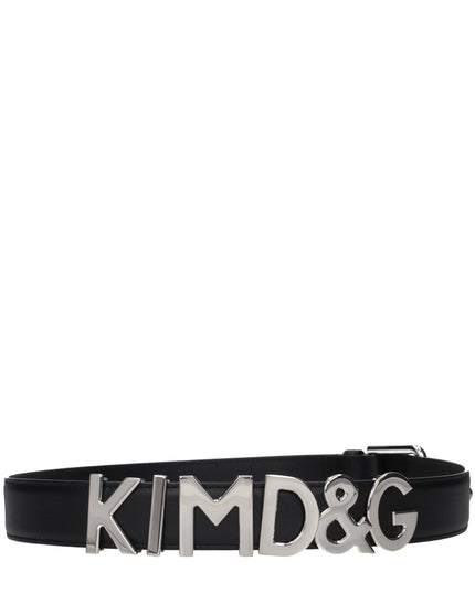 Dolce & Gabbana Black Leather Regular Belt