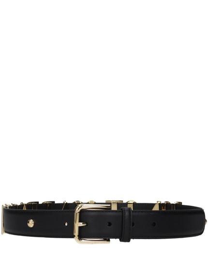 Dolce & Gabbana Black Leather Regular Belt