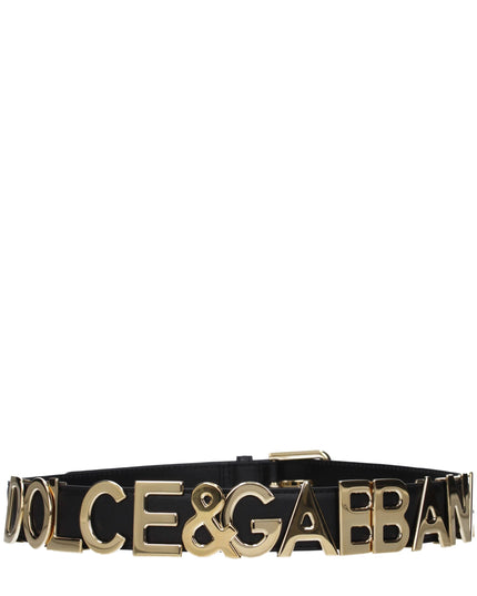 Dolce & Gabbana Black Leather Regular Belt