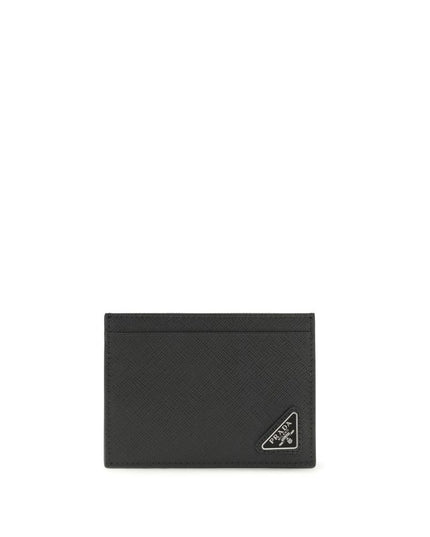 Prada Black Calf Leather Bos Taurus Wallet