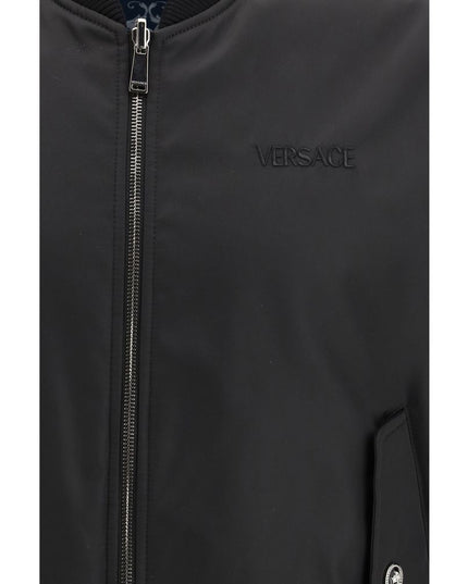 Versace Black Polyamide Bomber