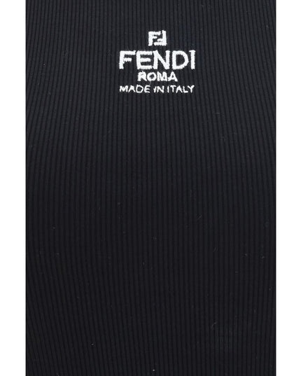 Fendi Black Cotton Tank Tops