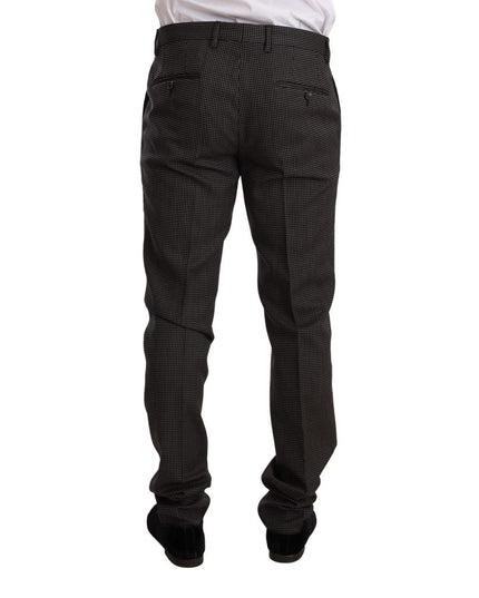 Dolce & Gabbana Black Virgin Wool Two-Piece Suit