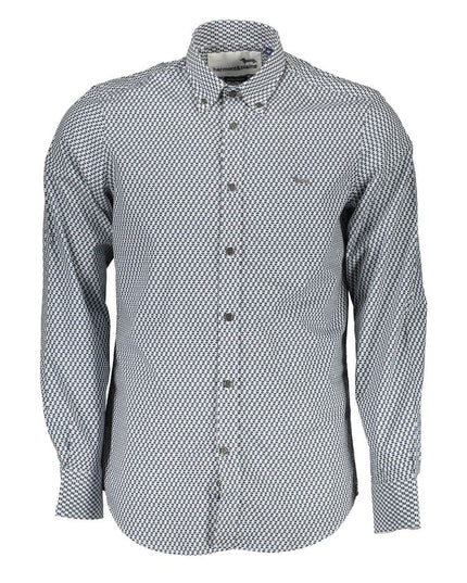 Harmont & Blaine Blue Cotton Pattern Shirt