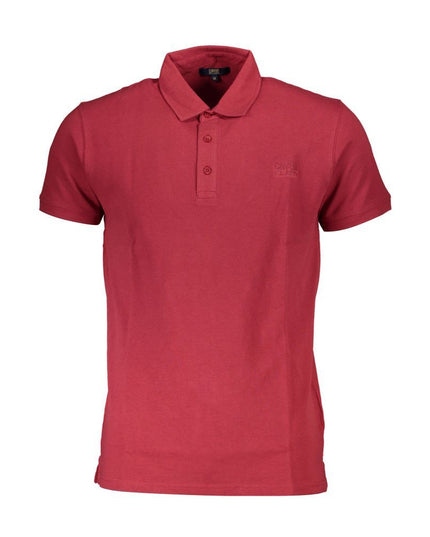 Cavalli Class Red Cotton Polo Shirt