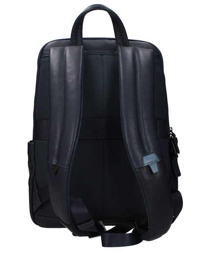 Piquadro Blue Leather Backpack