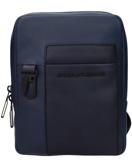 Piquadro Blue Leather Crossbody Bag
